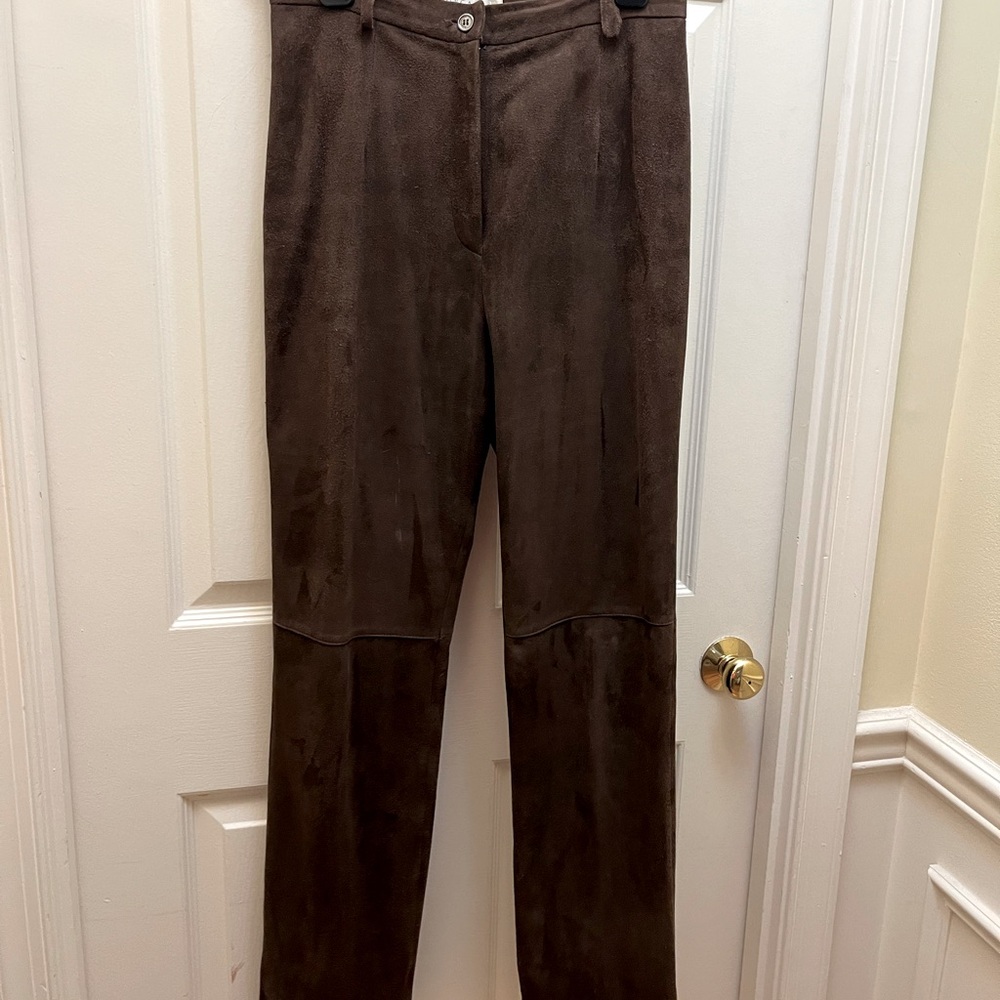 Brown suede pants